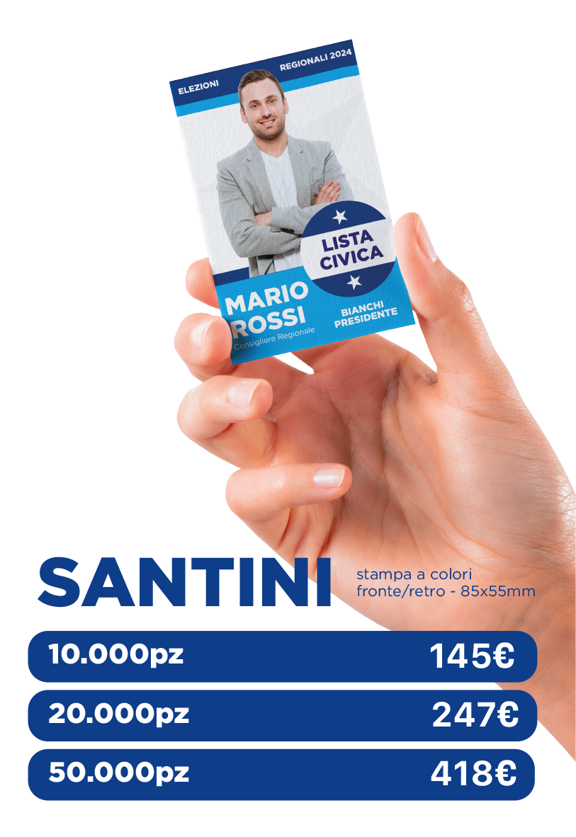 Stampa Santini elettorali Sardegna 2024